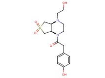 4-{2-[(4aS*,7aR*)-4-(2-hydroxyethyl)-6,6-dioxidohexahydrothieno[3,4-b]pyrazin-1(2H)-yl]-2-oxoethyl}phenol