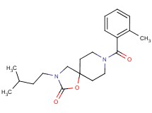 8-(2-methylbenzoyl)-3-(3-methylbutyl)-1-oxa-3,8-diazaspiro[4.5]decan-2-one