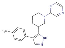 2-{3-[4-(4-methylphenyl)-1H-pyrazol-5-yl]piperidin-1-yl}pyrazine