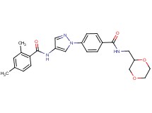 N-[1-(4-{[(1,4-dioxan-2-ylmethyl)amino]carbonyl}phenyl)-1H-pyrazol-4-yl]-2,4-dimethylbenzamide