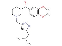 (3,4-dimethoxyphenyl){1-[(5-isobutyl-1H-pyrazol-3-yl)methyl]-3-piperidinyl}methanone