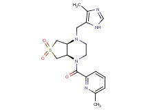 (4aR*,7aS*)-1-[(4-methyl-1H-imidazol-5-yl)methyl]-4-[(6-methyl-2-pyridinyl)carbonyl]octahydrothieno[3,4-b]pyrazine 6,6-dioxide