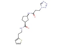 (1S*,3R*)-3-{[3-(1H-tetrazol-1-yl)propanoyl]amino}-N-[2-(2-thienyl)ethyl]cyclopentanecarboxamide