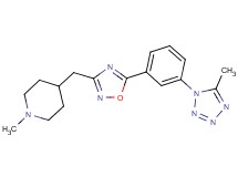 1-methyl-4-({5-[3-(5-methyl-1H-tetrazol-1-yl)phenyl]-1,2,4-oxadiazol-3-yl}methyl)piperidine