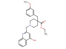 ethyl 1-[(4-hydroxy-2-quinolinyl)methyl]-4-(3-methoxybenzyl)-4-piperidinecarboxylate