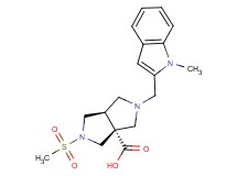 (3aR*,6aR*)-2-[(1-methyl-1H-indol-2-yl)methyl]-5-(methylsulfonyl)hexahydropyrrolo[3,4-c]pyrrole-3a(1H)-carboxylic acid