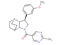(2R*,3S*,6R*)-3-(3-methoxyphenyl)-5-[(2-methyl-5-pyrimidinyl)carbonyl]-1,5-diazatricyclo[5.2.2.0~2,6~]undecane