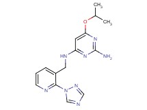 6-isopropoxy-N~4~-{[2-(1H-1,2,4-triazol-1-yl)pyridin-3-yl]methyl}pyrimidine-2,4-diamine