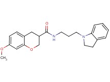 N-[3-(2,3-dihydro-1H-indol-1-yl)propyl]-7-methoxychromane-3-carboxamide