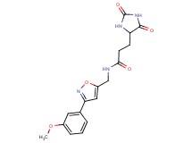 3-(2,5-dioxo-4-imidazolidinyl)-N-{[3-(3-methoxyphenyl)-5-isoxazolyl]methyl}propanamide