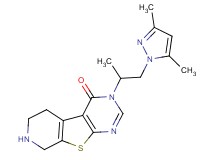 3-[2-(3,5-dimethyl-1H-pyrazol-1-yl)-1-methylethyl]-5,6,7,8-tetrahydropyrido[4',3':4,5]thieno[2,3-d]pyrimidin-4(3H)-one hydrochloride