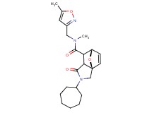 (3aR*,6S*)-2-cycloheptyl-N-methyl-N-[(5-methylisoxazol-3-yl)methyl]-1-oxo-1,2,3,6,7,7a-hexahydro-3a,6-epoxyisoindole-7-carboxamide