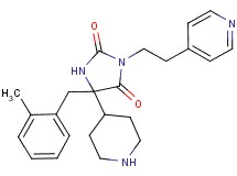 5-(2-methylbenzyl)-5-piperidin-4-yl-3-(2-pyridin-4-ylethyl)imidazolidine-2,4-dione