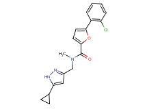 5-(2-chlorophenyl)-N-[(5-cyclopropyl-1H-pyrazol-3-yl)methyl]-N-methyl-2-furamide