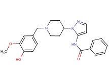 N-{1-[1-(4-hydroxy-3-methoxybenzyl)-4-piperidinyl]-1H-pyrazol-5-yl}benzamide