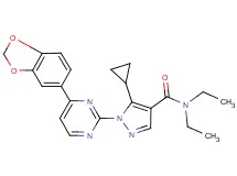 1-[4-(1,3-benzodioxol-5-yl)-2-pyrimidinyl]-5-cyclopropyl-N,N-diethyl-1H-pyrazole-4-carboxamide