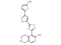 6-methyl-5-{5-[3-(5-methyl-2-thienyl)-1H-pyrazol-5-yl]-1,2,4-oxadiazol-3-yl}-1,2,3,4-tetrahydro-2,7-naphthyridine hydrochloride