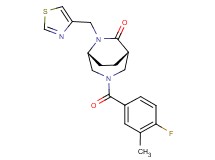(1S*,5R*)-3-(4-fluoro-3-methylbenzoyl)-6-(1,3-thiazol-4-ylmethyl)-3,6-diazabicyclo[3.2.2]nonan-7-one
