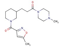 1-methyl-4-(3-{1-[(5-methyl-3-isoxazolyl)carbonyl]-3-piperidinyl}propanoyl)piperazine