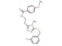 N-(2-{5-[(3-chlorobenzyl)thio]-4-methyl-4H-1,2,4-triazol-3-yl}ethyl)-4-methoxybenzamide