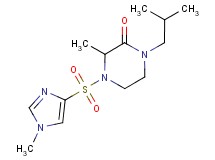 1-isobutyl-3-methyl-4-[(1-methyl-1H-imidazol-4-yl)sulfonyl]-2-piperazinone