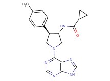 N-[(3S*,4R*)-4-(4-methylphenyl)-1-(9H-purin-6-yl)-3-pyrrolidinyl]cyclopropanecarboxamide