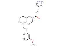 N-ethyl-N-({1-[2-(3-methoxyphenyl)ethyl]-3-piperidinyl}methyl)-3-(1H-pyrazol-4-yl)propanamide