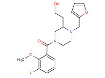 2-[4-(3-fluoro-2-methoxybenzoyl)-1-(2-furylmethyl)piperazin-2-yl]ethanol