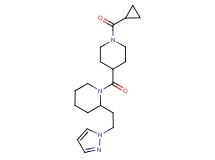 1-{[1-(cyclopropylcarbonyl)-4-piperidinyl]carbonyl}-2-[2-(1H-pyrazol-1-yl)ethyl]piperidine