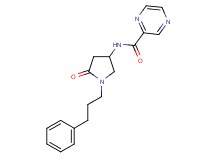 N-[5-oxo-1-(3-phenylpropyl)-3-pyrrolidinyl]-2-pyrazinecarboxamide