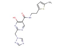 4-hydroxy-N-[2-(5-methyl-2-thienyl)ethyl]-2-(1H-1,2,4-triazol-1-ylmethyl)pyrimidine-5-carboxamide