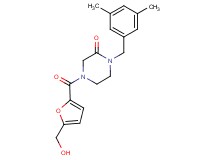 1-(3,5-dimethylbenzyl)-4-[5-(hydroxymethyl)-2-furoyl]-2-piperazinone