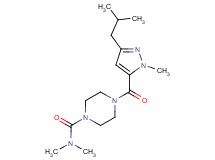 4-[(3-isobutyl-1-methyl-1H-pyrazol-5-yl)carbonyl]-N,N-dimethyl-1-piperazinecarboxamide