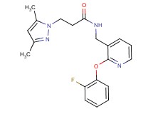 3-(3,5-dimethyl-1H-pyrazol-1-yl)-N-{[2-(2-fluorophenoxy)-3-pyridinyl]methyl}propanamide
