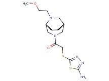 5-({2-[(1R*,5R*)-6-(2-methoxyethyl)-3,6-diazabicyclo[3.2.2]non-3-yl]-2-oxoethyl}thio)-1,3,4-thiadiazol-2-amine