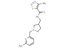 4-methyl-N-({1-[(6-methylpyridin-2-yl)methyl]pyrrolidin-3-yl}methyl)-1,2,3-thiadiazole-5-carboxamide