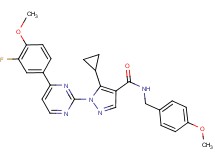 5-cyclopropyl-1-[4-(3-fluoro-4-methoxyphenyl)-2-pyrimidinyl]-N-(4-methoxybenzyl)-1H-pyrazole-4-carboxamide