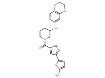 N-(2,3-dihydro-1,4-benzodioxin-6-yl)-1-{[3-(5-methyl-2-furyl)-1H-pyrazol-5-yl]carbonyl}-3-piperidinamine