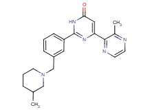 2-{3-[(3-methylpiperidin-1-yl)methyl]phenyl}-6-(3-methylpyrazin-2-yl)pyrimidin-4(3H)-one