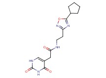 N-[2-(5-cyclopentyl-1,2,4-oxadiazol-3-yl)ethyl]-2-(2,4-dioxo-1,2,3,4-tetrahydropyrimidin-5-yl)acetamide