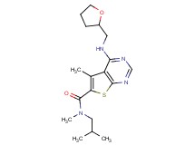N-isobutyl-N,5-dimethyl-4-[(tetrahydro-2-furanylmethyl)amino]thieno[2,3-d]pyrimidine-6-carboxamide