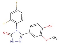 4-(2,4-difluorophenyl)-5-(4-hydroxy-3-methoxyphenyl)-2,4-dihydro-3H-1,2,4-triazol-3-one
