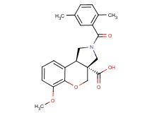 (3aR*,9bR*)-2-(2,5-dimethylbenzoyl)-6-methoxy-1,2,3,9b-tetrahydrochromeno[3,4-c]pyrrole-3a(4H)-carboxylic acid