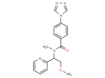 N-(2-methoxy-1-pyridin-2-ylethyl)-N-methyl-4-(4H-1,2,4-triazol-4-yl)benzamide