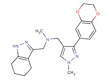 1-[3-(2,3-dihydro-1,4-benzodioxin-6-yl)-1-methyl-1H-pyrazol-4-yl]-N-methyl-N-(4,5,6,7-tetrahydro-1H-indazol-3-ylmethyl)methanamine
