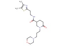 N-[2-(4,5-dimethyl-1,3-thiazol-2-yl)ethyl]-1-[3-(4-morpholinyl)propyl]-6-oxo-3-piperidinecarboxamide
