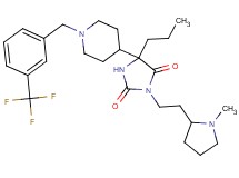 3-[2-(1-methyl-2-pyrrolidinyl)ethyl]-5-propyl-5-{1-[3-(trifluoromethyl)benzyl]-4-piperidinyl}-2,4-imidazolidinedione