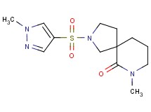 7-methyl-2-[(1-methyl-1H-pyrazol-4-yl)sulfonyl]-2,7-diazaspiro[4.5]decan-6-one