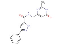 N-[(2-methyl-6-oxo-1,6-dihydropyrimidin-4-yl)methyl]-3-phenyl-1H-pyrazole-5-carboxamide