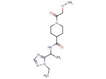 N-[1-(1-ethyl-1H-1,2,4-triazol-5-yl)ethyl]-1-(methoxyacetyl)-4-piperidinecarboxamide